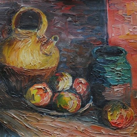 キャンバス油絵 専用 朝焼けを見る ななめうしろむきのうさぎ 印象派風