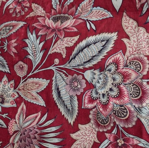 インド 木綿に細かい更紗 18世紀中頃 アンティーク