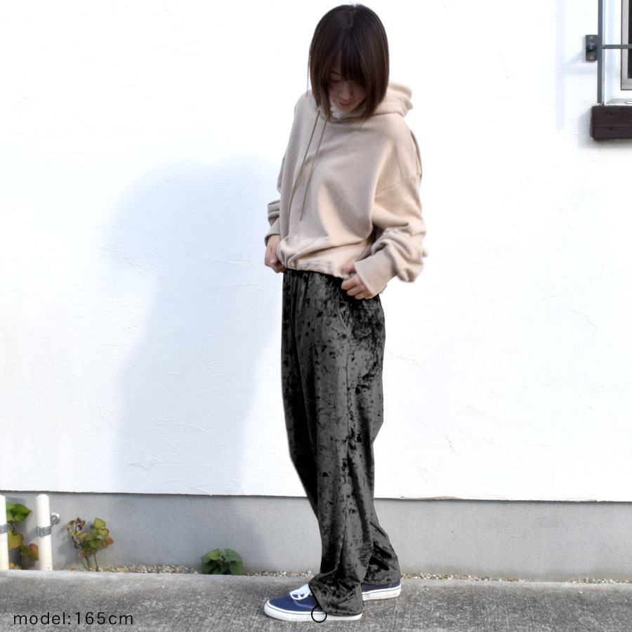 ベロアパンツ ベロア パンツ レディース ボトムス ルーズ