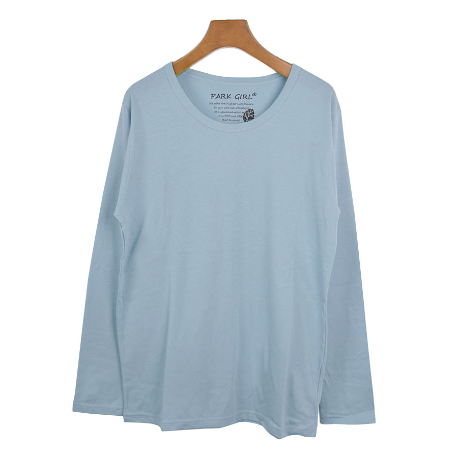 ロンT レディース 長袖 カットソー Tシャツ 綿混 トップス 無地