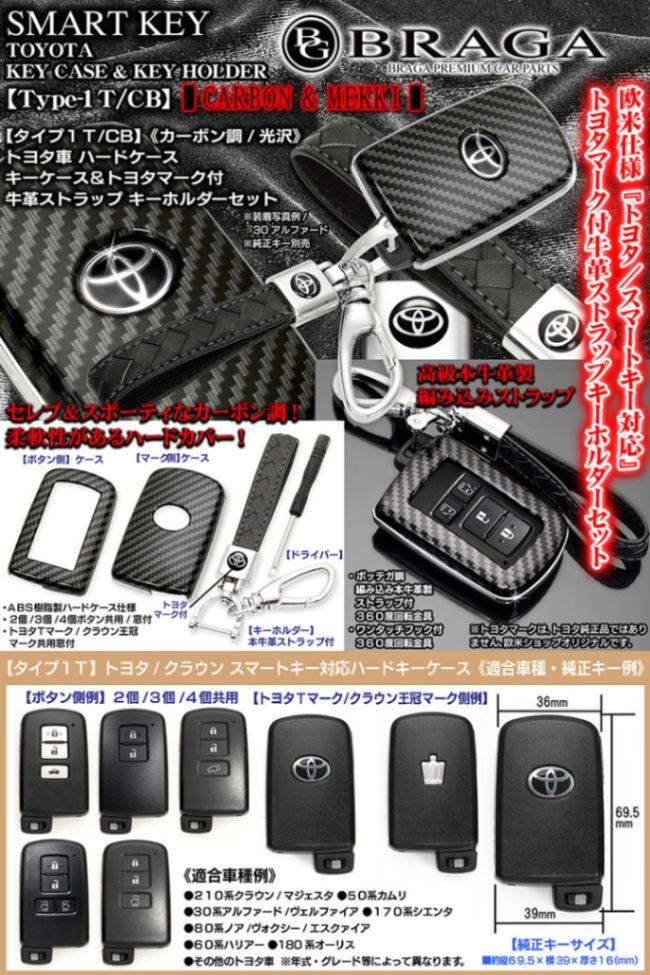 タイプ1T・CB⁄80系ノア⁄ヴォクシー⁄トヨタ カーボン調⁄光沢 ハード