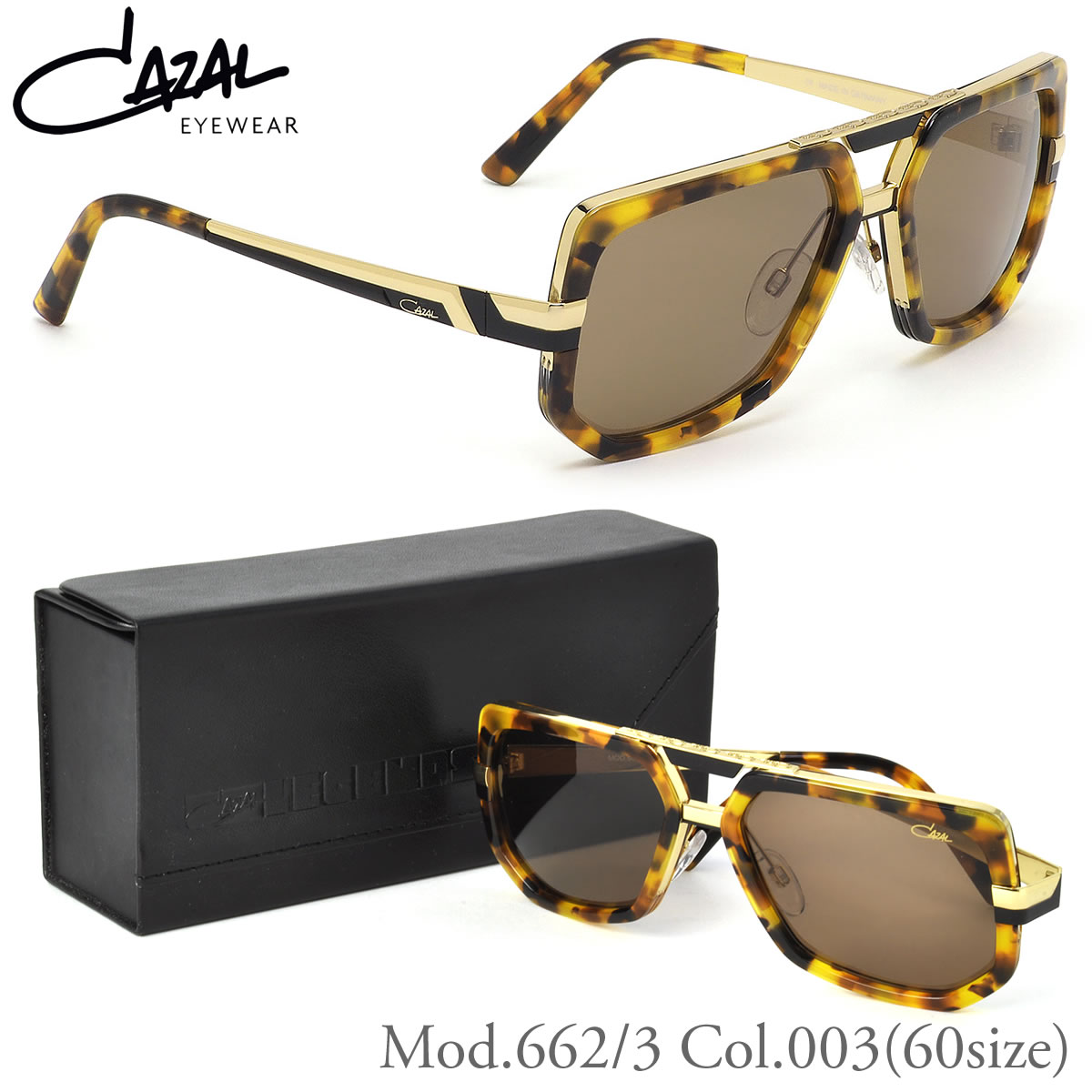 カザール CAZAL サングラス /662/3 003 60サイズ /LEGENDS レジェンズ 