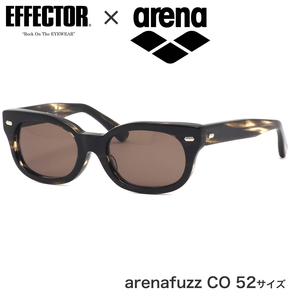 EFFECTOR × arena アリーナ　サングラス エフェクター EFFECTOR サングラス ARENAFUZZ CO 52サイズ arena