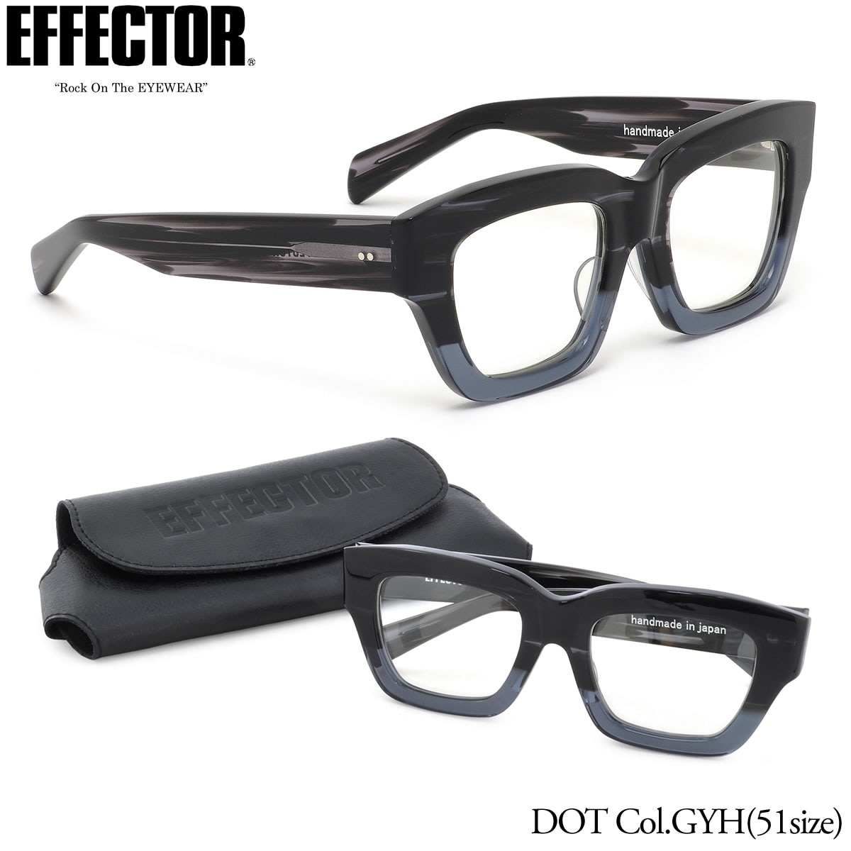 エフェクター EFFECTOR メガネ 伊達メガネセット /DOT GYH 51サイズ 