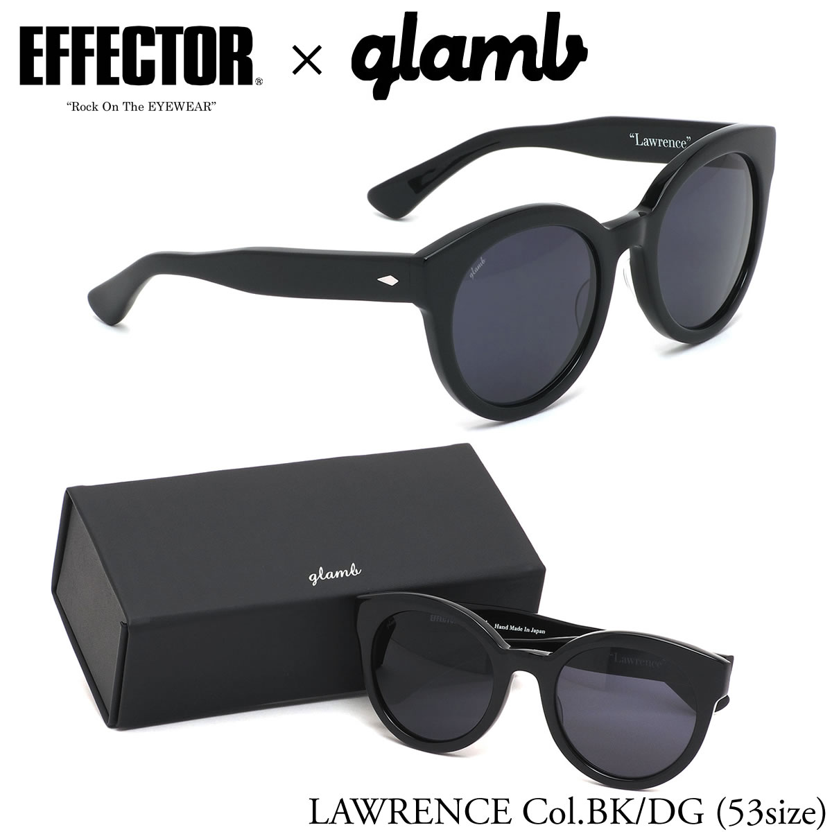 EFFECTOR glamb エフェクター　グラム　サングラス　Lawrence EFFECTOR エフェクター Lawrence TUR/DB 53サイズ サングラス