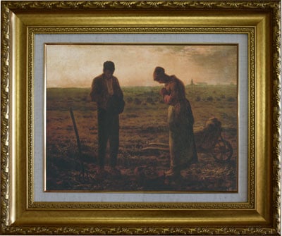 湯布院アンティーク フランソワミレー「晩鐘」複製油彩画19世紀フランス F4 Amazon.co.jp: Jean Francois Milletジャン＝フランソワ・ミレー