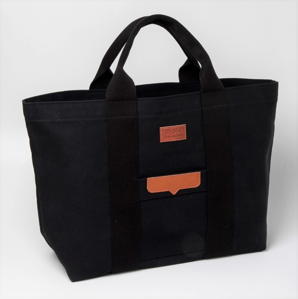 8号帆布♡Lサイズ♪ベーシック♡トートバッグ♡ダークグレー♪ ☆ハンドメイド Lベーシック帆布トートバッグ〈グレージュベース×くすみブルー