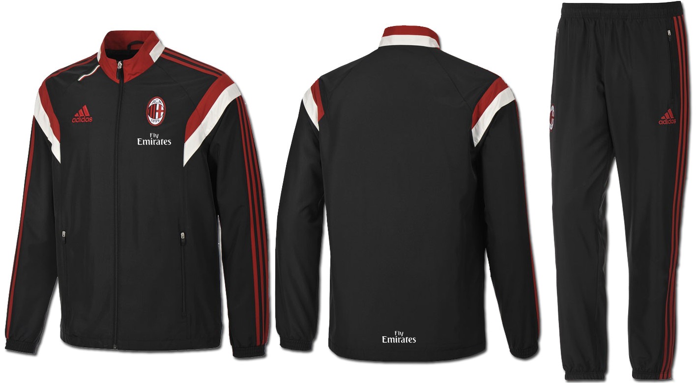 adidas ACミラン 15/16 UCL プレゼンテーション上下セット(緑)S