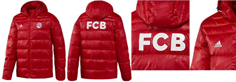 バイエルンミュンヘン 16/17 ライトダウンジャケット(レッド)M