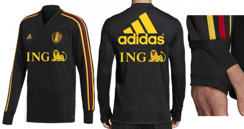 ベルギー代表　2018 トレーニングトップ 世界市場独占！2018年ワールドカップ ベルギー代表