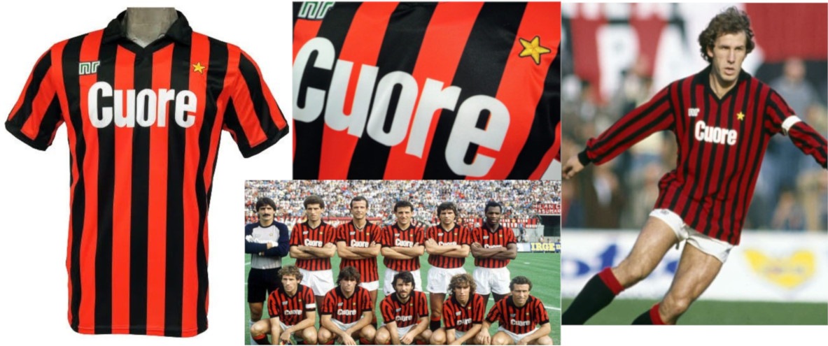 新品展示品】イタリア製 nr エネーレ ミラン 83/84 復刻版ユニフォーム