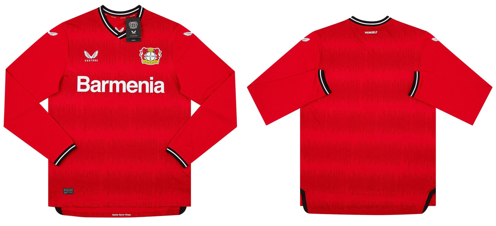 レバークーゼン選手支給品長袖 サイズXL値引き