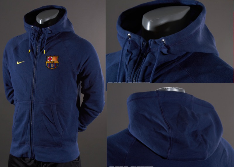 FC Barcelona フード付きジャケット ネイビー FC Barcelona Hooded blue softshell jacket – Barça Official Store
