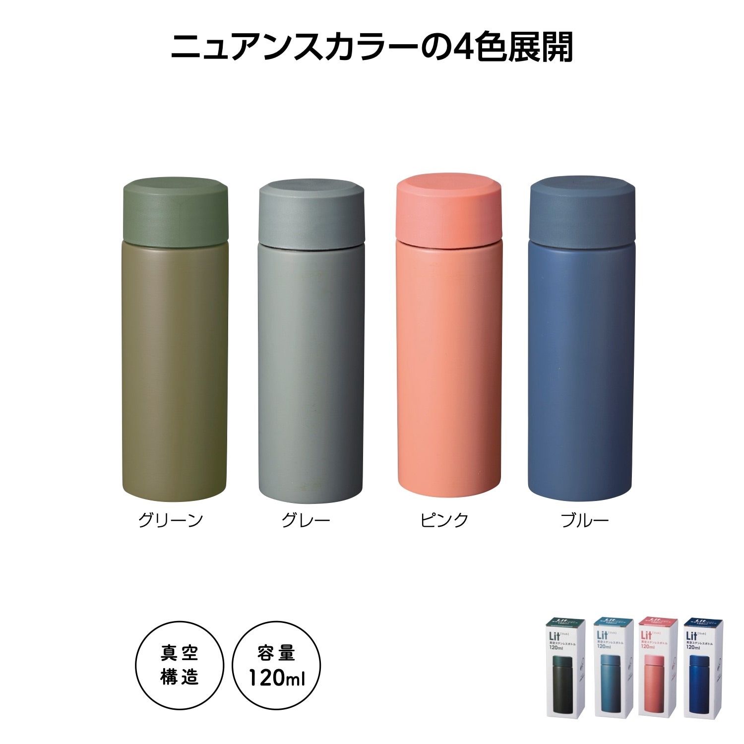 リット 真空ステンレスボトル120ml（120個入） | 水筒（Water