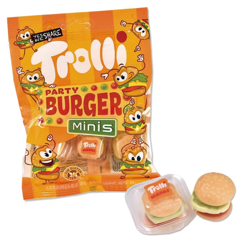 Trolli(トローリ) グミキャンディ  パーティーバーガーミニ 50g×24個セット 00120041 |b03 Trolli(トローリ) グミキャンディ パーティーバーガーミニ 50g×24個