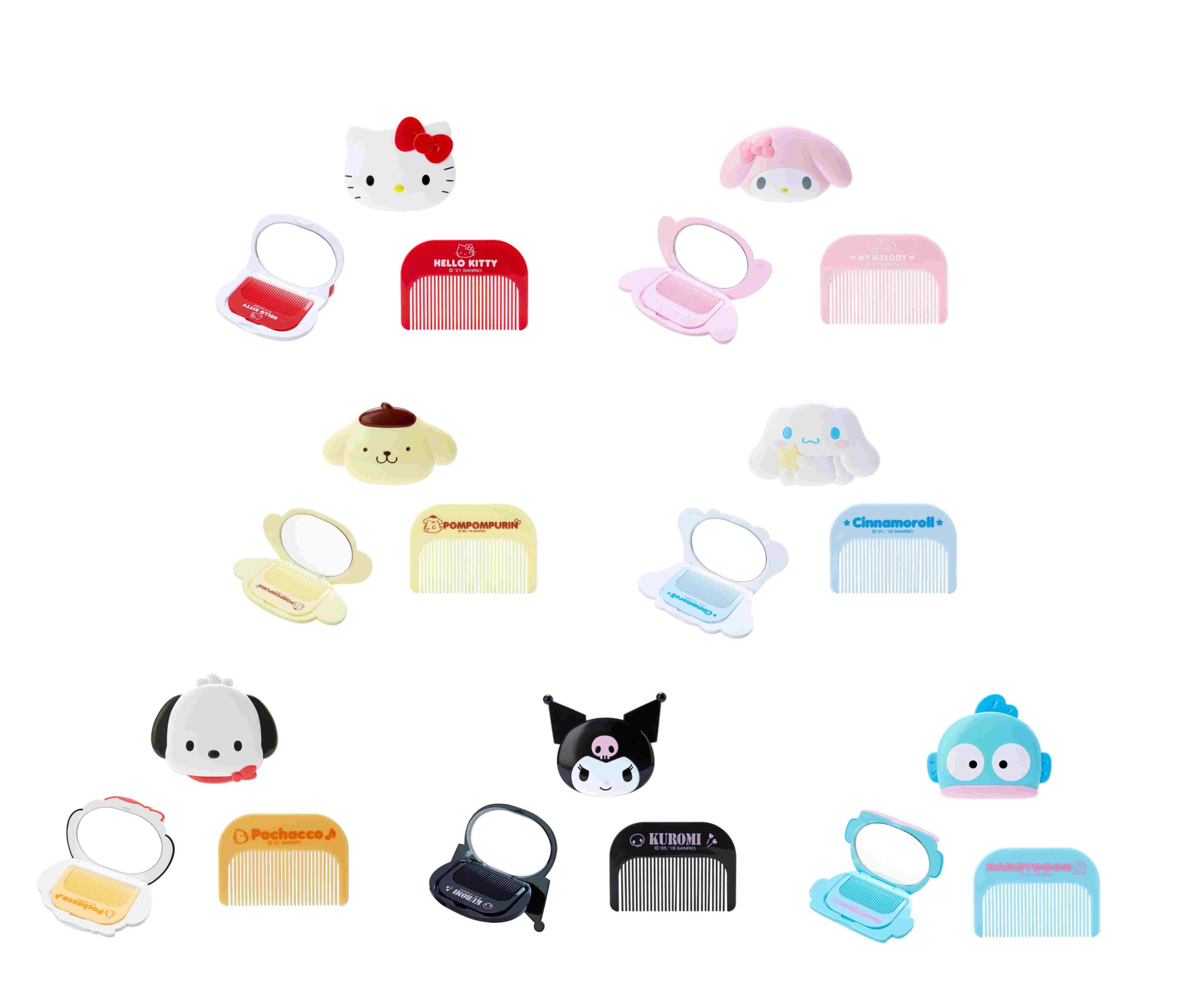 Sanrio SMILES　Sanrio＋　非売品？　3点セット　まとめ売り サンリオ」フェイス形ミラー&コームセット（56個入） | サンリオ