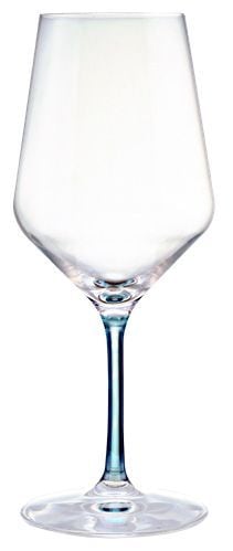 コバルトブルー カットクリスタル ステムグラス 4個セット カラーステム ワイングラス ブルー 490ml | ブランド,STOLZLE