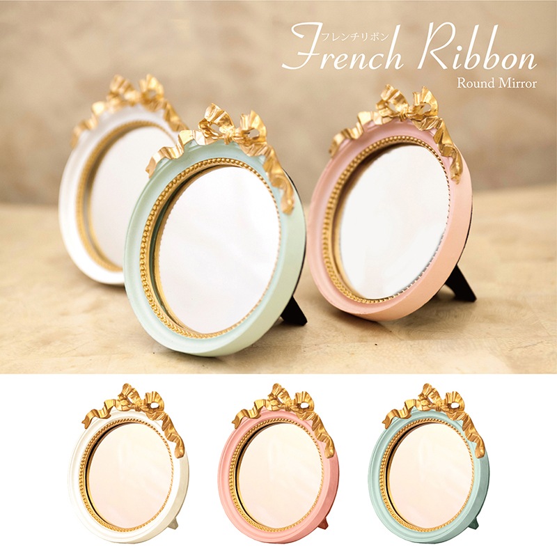 要問い合せ♥️ロココ調♥️ヨーロピアンミラー鏡リボンりぼんホワイト