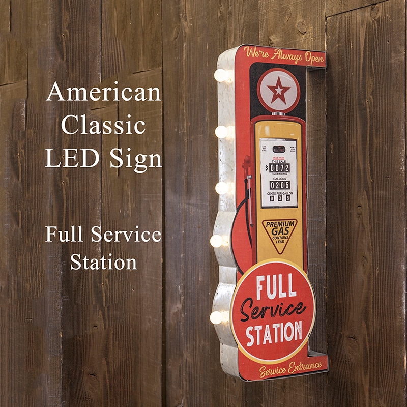 アメリカンクラシック LED Sign（Full Service Station）の卸