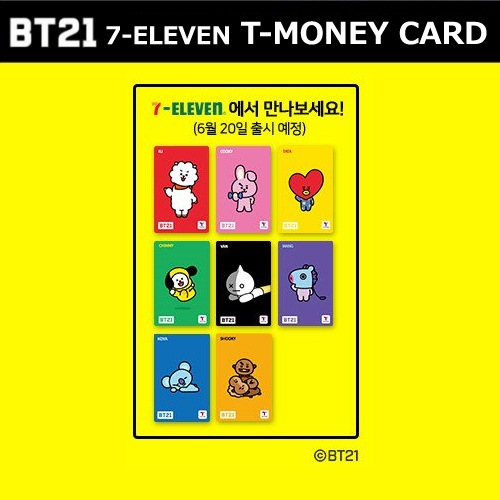 予約】防弾少年団(BTS) T Money Card「BTS × 7-ELEVEN」