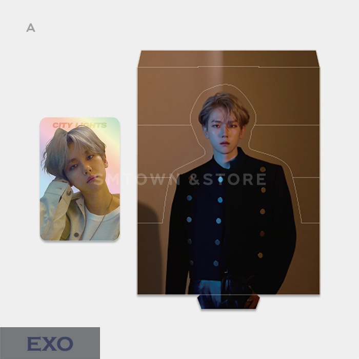 exo ベッキョン City Lights ホログラム フォトカード セット ③ EXO BAEKHYUN] City Light / Night Ver. / Official Photocard