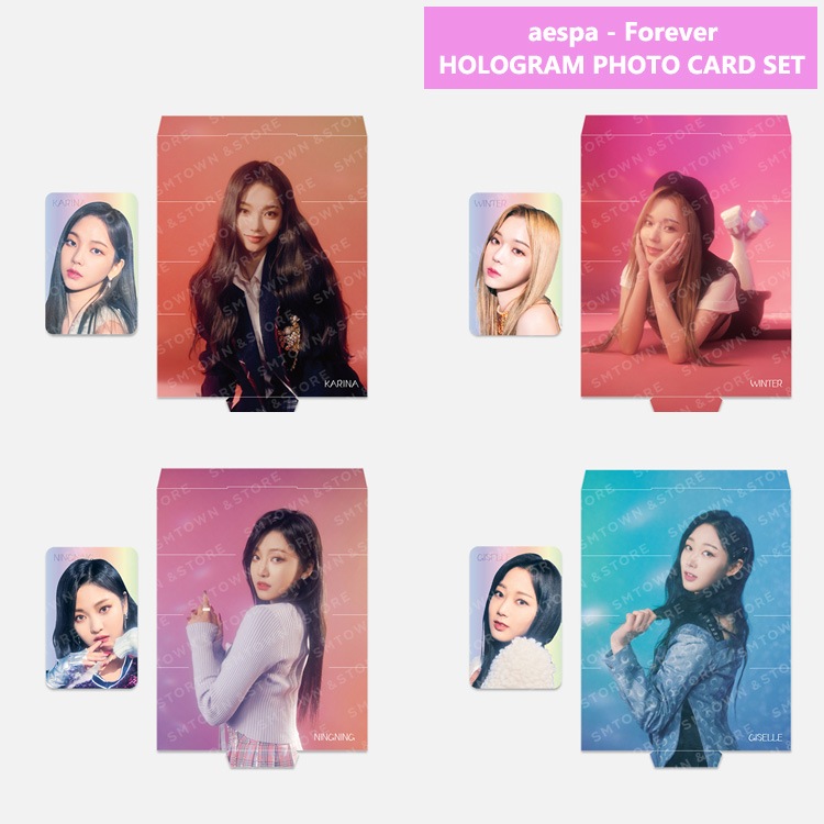 予約】 aespa HOLOGRAM PHOTO CARD SET_Forever 「SMTOWN&STORE」