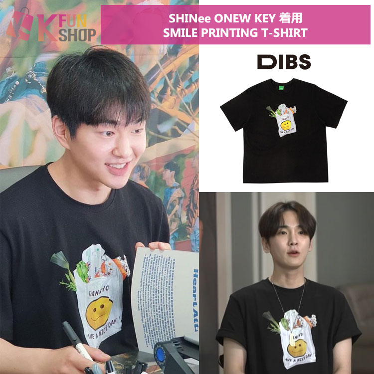 SHINee ONEW KEY 着用 SMILE PRINTING T-SHIRT「DIBS」
