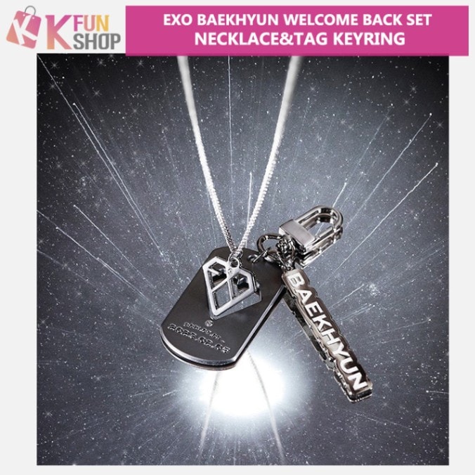 予約】EXO BAEKHYUN NECKLACE&TAG KEYRING_BAEKHYUN WELCOME