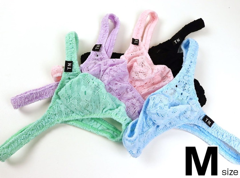 Mサイズ メンズTバック TMコレクション Soft woolly lace low
