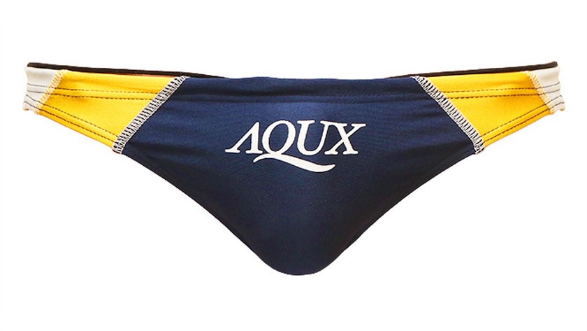 【新品未使用】AQUX ブルー ビキニ競パン Mサイズ AQUX/アックス Tahitian Guard (Lining) 