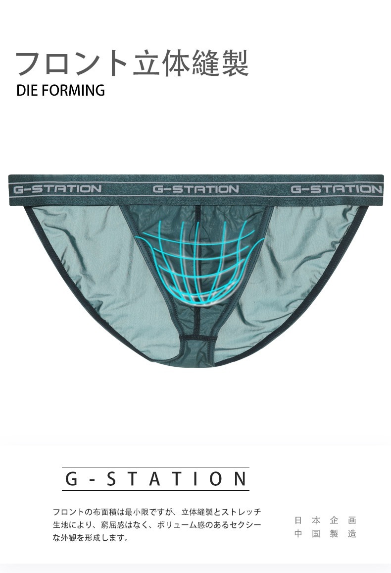 【大きいサイズ】きちんとレースでシアＢＬ メンズビキニ ブリーフ G-Station/ジーステーション プレミアム