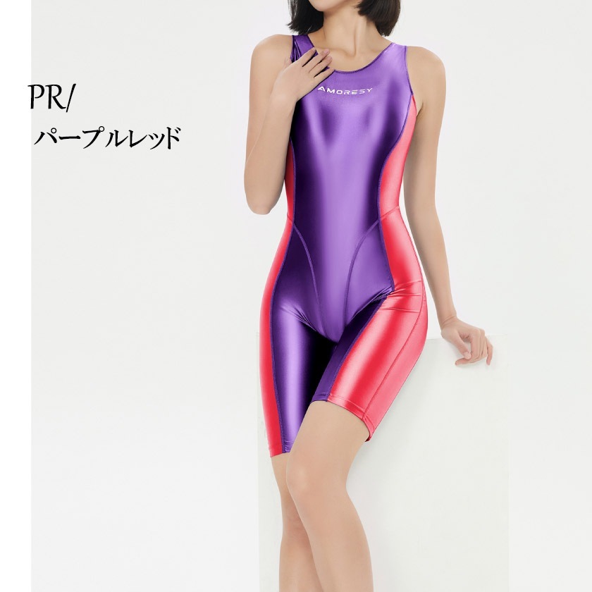さとみ☆バートン AMORA アモラ レディース ウェア タグ付新品未使用 AMORESY AMORESY/アモレシー ノースリーブツートンカラー水着風