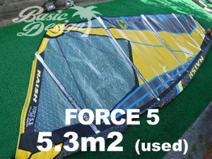 2016 ナッシュセイル フォース5 NAISH FORCE5 5.3m2 (中古/USW