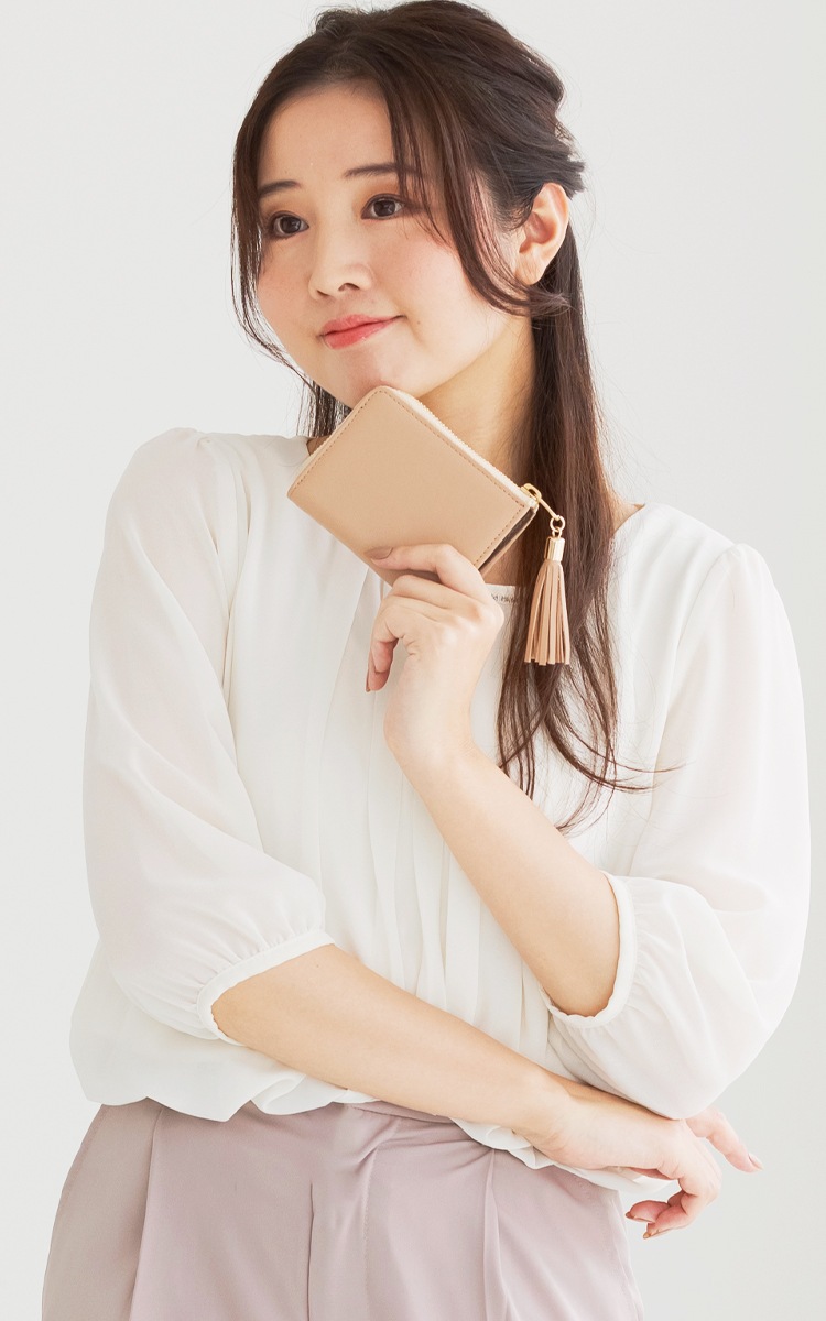 【新品未使用】SATTO ミルクティー コンパクト　財布 お札を折らずに収納できる最小クラスのミニ財布 SATTO