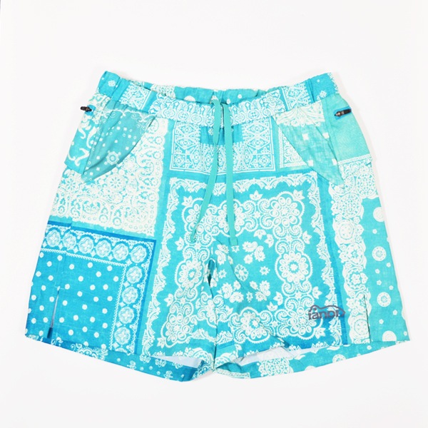 ranor(ラナー)/ バンダナ ミドルショーツ 5inch 【Bandana Middle Shorts】<Mint>-BLACK BRICK / ブラックブリック 見事な創造力 ランニングショーツ SHORT VERY ranorラナー完売BANDANA ランニング