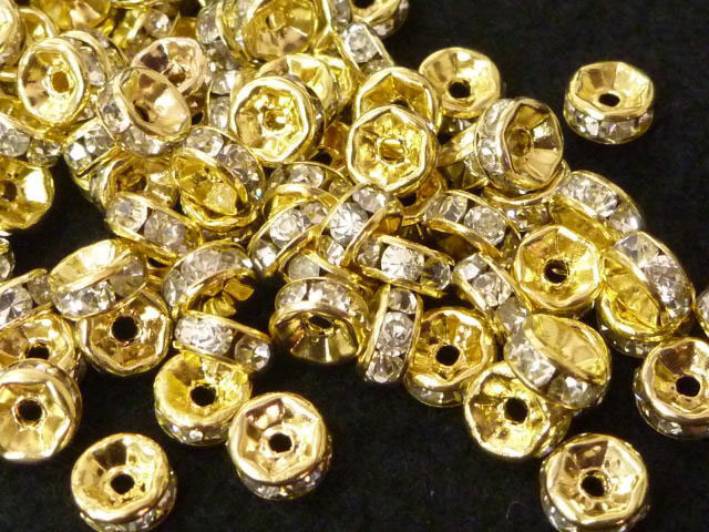 0223177 14kgfロンデルパーツ50個6ミリブレスレットパーツ