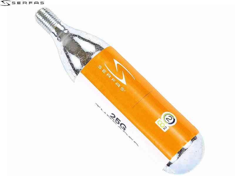 Serfas 25グラム スレッドCO2カートリッジ - 20パック Serfas 25グラム スレッドCO2カートリッジ - 20パック