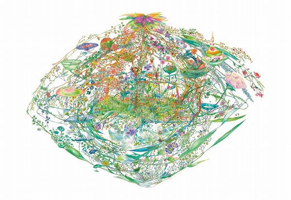 『地上の楽園コスモス』白雲友子 Tomoko Shirakumo 「ポストカード/A4プリント」 ＜『地上の楽園