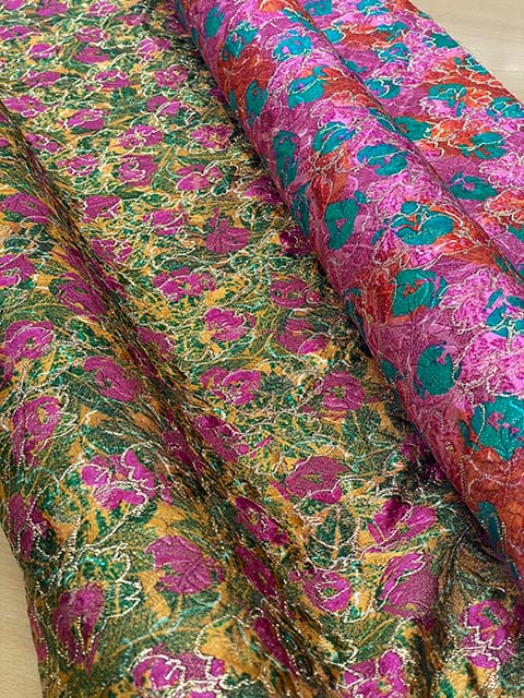 001-12231<br>ポリエステルジャカードプリント<br>ラメ ジャカード  