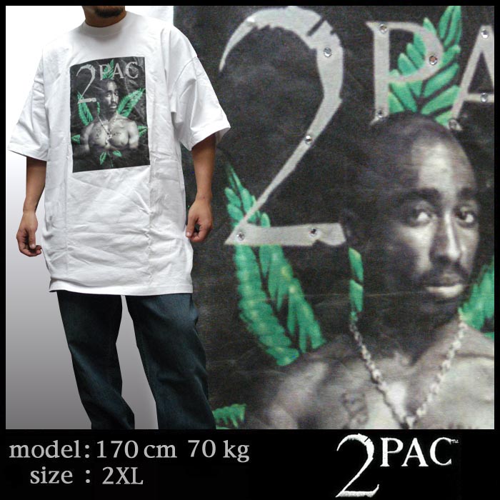 セール】 2PAC メンズ Tシャツ ホワイト ガンジャ ストリート