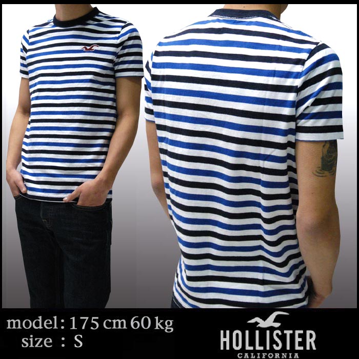 HOLLISTER ホリスター メンズ ☆ 正規 商品 ☆ ボーダー ワンポイント  