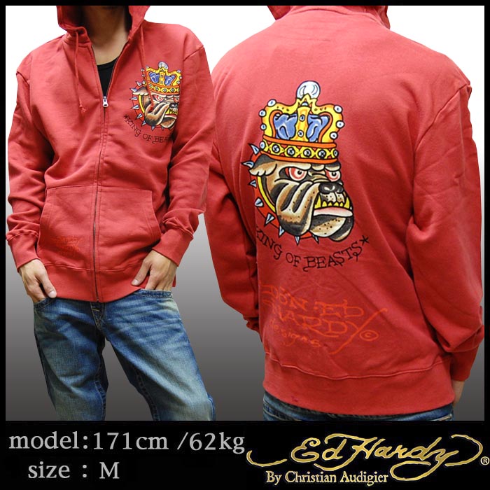 Ed Hardy - 最終値下【新品】エドハーディ パーカー（レッド）の
