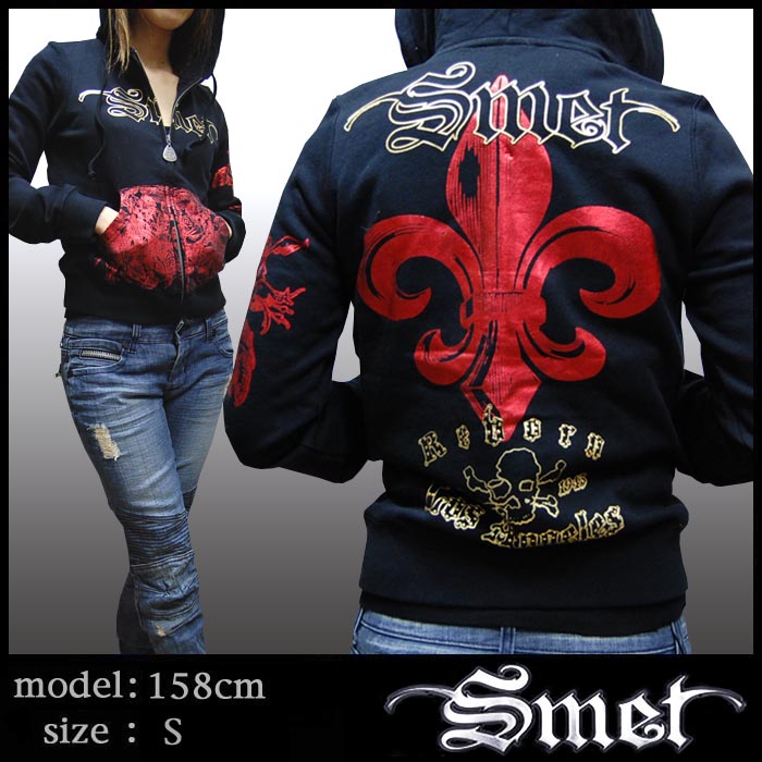 Smet スメット レディース パーカー スカル レッド セレブ 正規 ブランド Ed Hardy エドハーディー クリスチャンオードジェー Pacochicano パコチカーノ Smet スメット レディース パーカー スカル レッド セレブ 正規