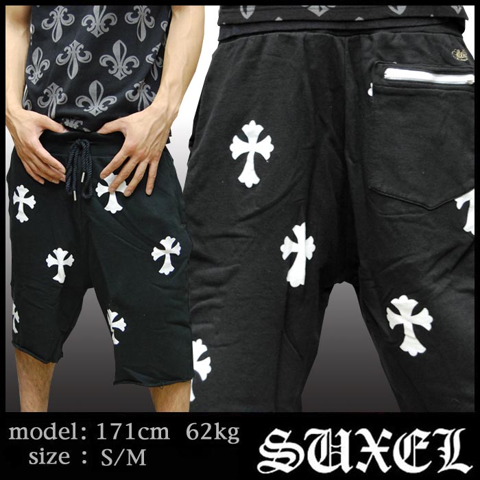 SUXEL サクエル メンズ ハーフパンツ クロス ブラック