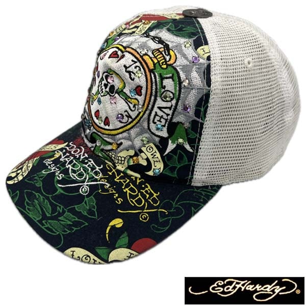 ★正規品★新品★ED HARDY★エドハーディ★メッシュキャップ★CAP★2★ Ed Hardy（エドハーディー） ラインストーン メッシュキャップ