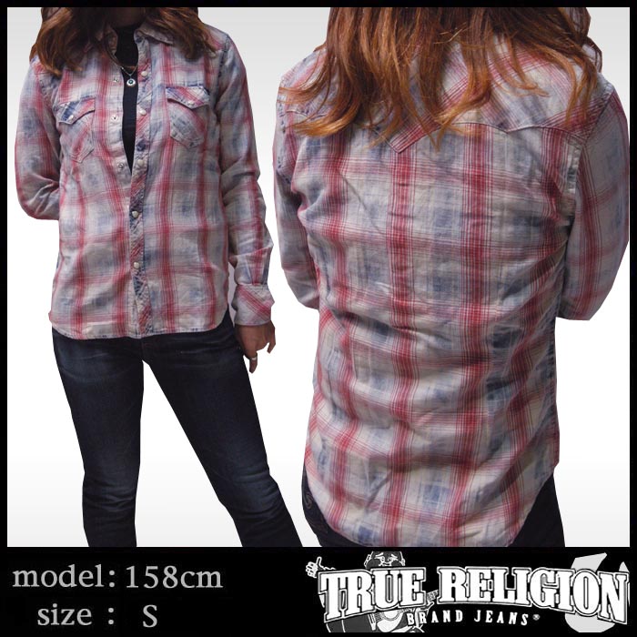 TRUE RELIGION トゥルーレリジョン レディース長袖 ウエスタン シャツ SL JASPER サファリ 掲載 ブランド TRUE RELIGION トゥルーレリジョン レディース長袖 ウエスタン