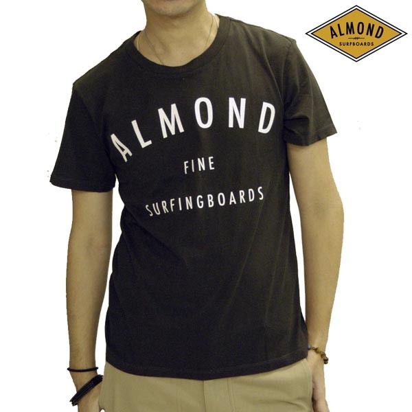 アーモンドサーフボードデザイン Almond Surfboards＆Design FINESURFING ファインサーフィン メンズ レディース ブルー ホワイト 半袖 シャツ TS1015 アーモンドサーフボードデザイン 半袖 Tシャツ ブラック