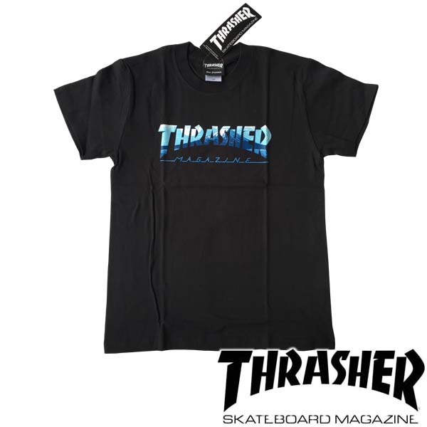 スラッシャー THRASHER キッズ ロゴ Tシャツ KIDS FUJI ブラック