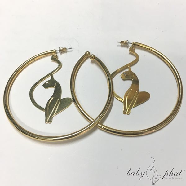 ★BabyPhat ベビーファット★ロゴフープピアス★シルバー★直径6.2★海外 在庫処分SALE》 Baby Phat ピアス ベイビー・ファット ベビー