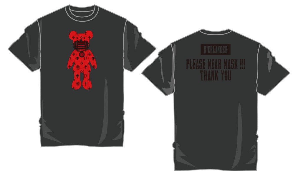 D'ERLANGER D'BEARシリーズ 7分袖Tシャツ サイズM 完売品 D'BEARシリーズ・ Tシャツ(チャコール) | D'BEAR Series | D